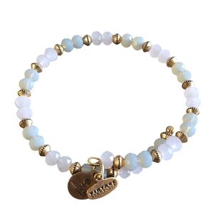 Alex and Ani Vintage sixty six collection retro pink& AB faceted wrap bracelet
